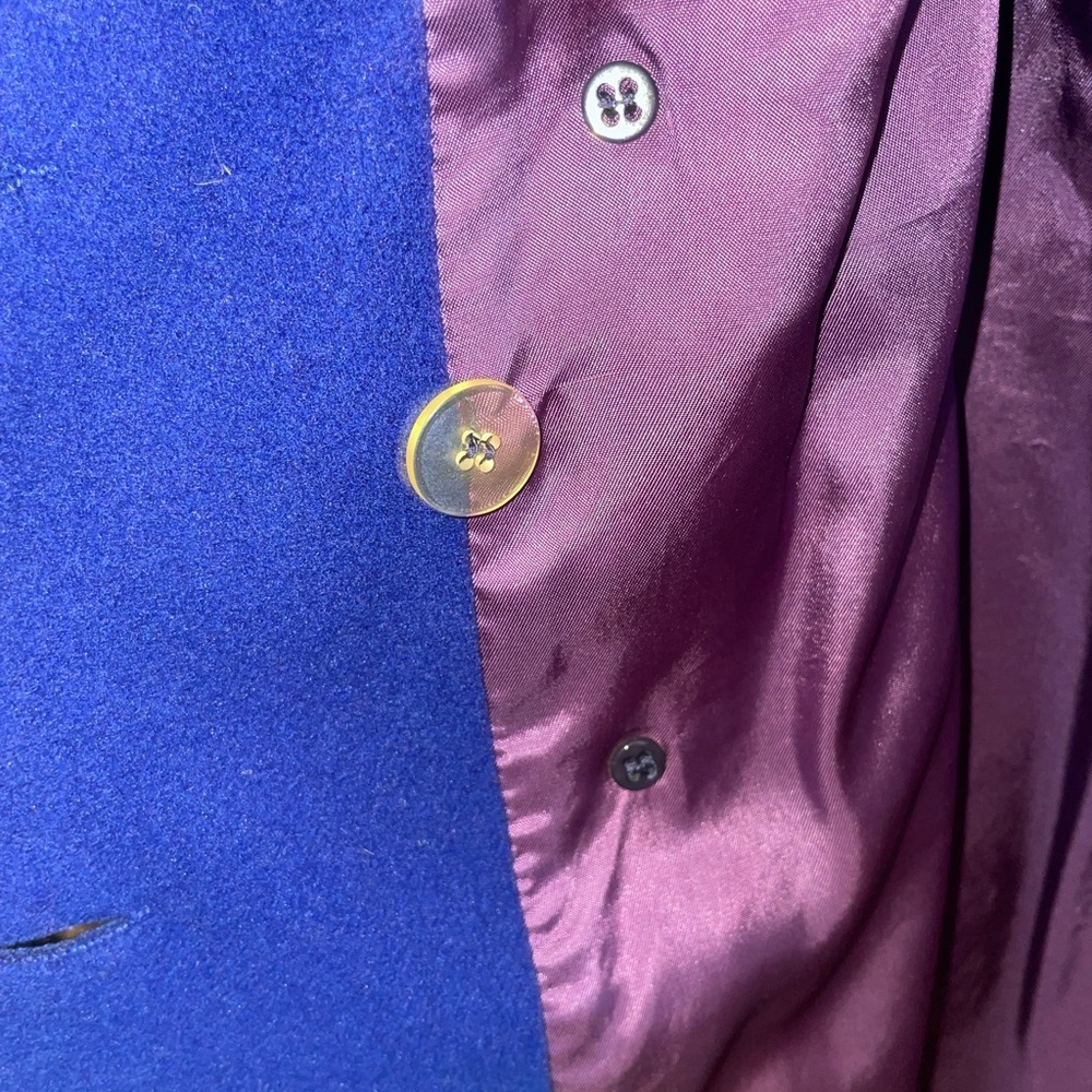 Forecaster of Boston Vintage 100% Women's Double-Breasted Coat in Royal Blue - Picture 6 of 6
